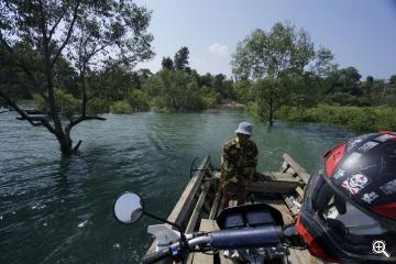 Überfahrt mit Fähre in Burma