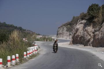 Kurvenreiche Strasse in Myanmar