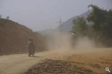 Staubige Strassen in Burma