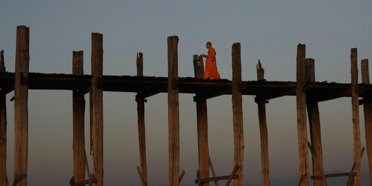 U-Bein Brücke, Mandalay, Myanmar