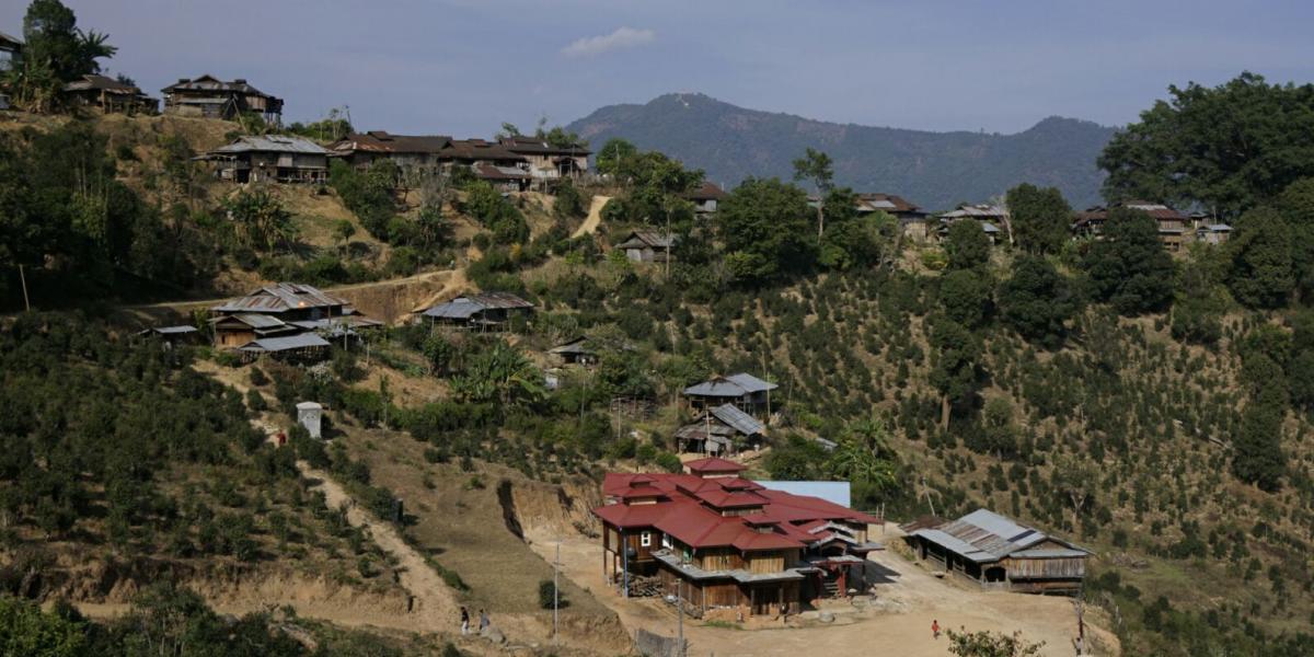 Bergdorf bei Namhsan, Myanmar
